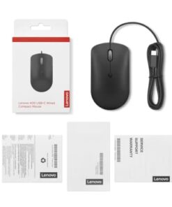 Lenovo 400 USB-C Compact Wired Mouse – Pocket Friendly Portable Mouse for Notebook or Large Computer Monitor, Black 13 31lnk3QqwAL