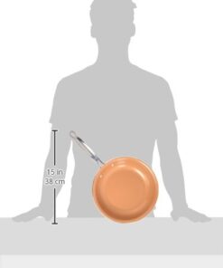 Red Copper 10 inch Pan by BulbHead Ceramic Copper Infused Non-Stick Fry Pan Skillet Scratch Resistant Without PFOA and PTFE Heat Resistant From Stove To Oven Up To 500 Degrees 1 20 31mWf7iFUWL