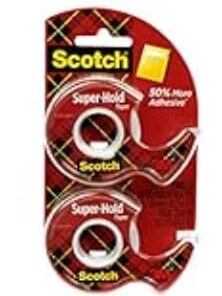 Scotch Super-Hold Tape, 2 Rolls, Transparent Finish, 50% More Adhesive, Trusted Favorite, 3/4 x 600 Inches, Dispensered (198DM-2) 51 31mwZBALmZL