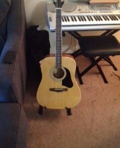 ChromaCast Folding A-Frame Guitar Stand for Acoustic and Electric Guitars with Secure Lock (CC-MINIGS),Black CC-MINIGS 46 31oNTVYGLIL