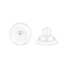 Universal EZback Earring Backs Soft Clear Silicone and Sterling Silver Medium 1 Pair Medium - 1 Pair 11 31oX06Lv3XL