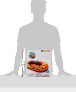 INTEX Explorer Inflatable Boat Series: Dual Air Chambers – Welded Oar Locks – Grab Handles – Bow Rope – Sporty Design Explorer 100 23 31oiOzI95vL