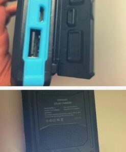 ERRBBIC Solar Power Bank Portable Charger 38800mah Waterproof Battery Backup Charger Solar Panel Charger with Dual LED Flashlights and Compass for All CellPhones, Tablets, and Electronic Devices Blue 1 Count (Pack of 1) 36 31ooVt1QyvL