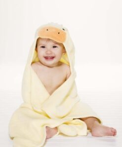Alternative view of Elegant Baby Best Bath Gift - Cotton Towel Wrap, Soft Yellow Ducky