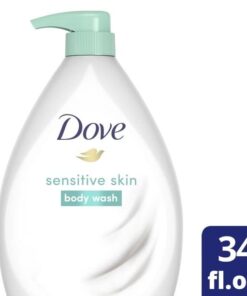 Dove Body Wash with Pump Sensitive Skin Hypoallergenic, Paraben-Free, Sulfate-Free, Cruelty-Free, Moisturizing Skin Cleanser Effectively Washes Away Bacteria While Nourishing Skin 30.6 oz Unscented 30.6 Fl Oz (Pack of 1) 35 31qCYtpHURL