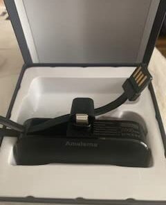 amelema Small Portable Charger for iPhone, 5000mAh Mini Power Bank with Built-in Cable/Metal Stand, Cute Battery Pack Compatible with iPhone 14/14 Plus/Pro Max/13/12/11/XS/XR/X/8/7/Airpods (Black) Black-IOS 24 31qHgYWjN1L