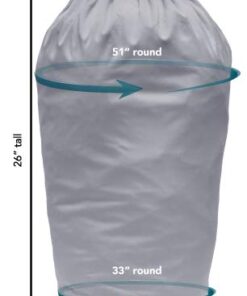Kanga Care Seam Sealed Drawstring Reusable Diaper Pail Liner Large Barrel Shape 26" Height x 51" top x 33" Base | Aquarius 12 31r1qZ2bcNL