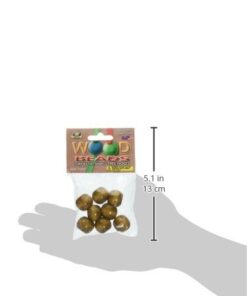 Pepperell Round Wood Beads, 20mm, Maple, 8-Pack 3 31r9Zstr66L