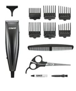 ConairMAN Simple Cut, Hair Clippers for Men, 12-piece Home Hair Cutting Kit 29 31rAHxheltL