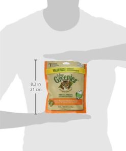 FELINE GREENIES Natural Dental Care Cat Treats Oven Roasted Chicken Flavor, 5.5 oz. Pack 27 31rubiTrJL