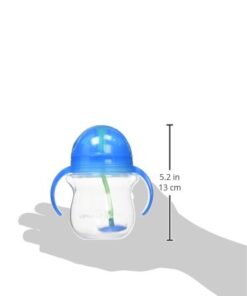 Munchkin® Any Angle™ Weighted Straw Trainer Cup with Click Lock™ Lid, 7 Ounce, Blue 1 Count (Pack of 1) 40 31s1kqO0T7L