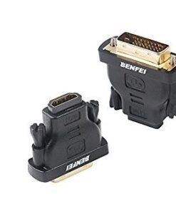 BENFEI DVI to HDMI, Bidirectional DVI (DVI-D) to HDMI Male to Female Adapter with Gold-Plated Cord 2 Pack Adapter DVI M to HDMI F 40 31sLgnvhglL
