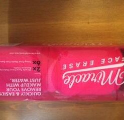 Miracle Face Erase 2 Pack Makeup Remover Face Cloths, Chemical-free, Microfiber, 6 Hair Ties (2 Count, Pink) 2 Count 33 31uZzLV7j1L