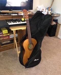 Faswin 41 Inches Guitar Bag Dual Adjustable Shoulder Strap Acoustic Guitar Gig Bag, Guitar Case Waterproof Oxford Cloth 0.3 Inch Thicken Sponge Pad, Black 37 31v1es4F4kL