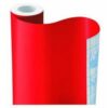Magic Cover Adhesive Vinyl Paper, Multi-functional Shelf Liner for Lining Drawers and Shelves, Waterproof and Durable, 18" x 9', Solid Red 18" x 9'