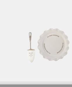 Mud Pie Circa Pie Plate and Server, White, Large 8 31viO2Ovp2L