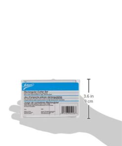 Ateco Rectangle Pastry Fluted Round Cutters in Graduated Sizes, Plain Edge #5258 Rectangle, 3 pcs 8 31vkgesrdeL