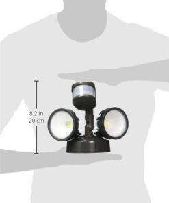 Cooper Lighting Eaton Lighting MST18R17L Bronze Round LED Security Light,Motion Activated Twin Head LED Floodlight,Bronze, 1600 lm Motion Activated Twin Head LED Floodlight 13 31w m 0eA4L