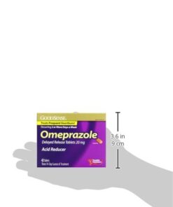 GoodSense Omeprazole Delayed Release Tablets 20 mg, Stomach Acid Reducer for Frequent Heartburn Treatment,Brown 42 Count 25 31wYzghcieL