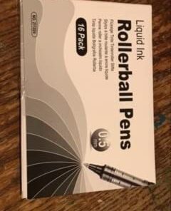 Rollerball Pen Fine Point Pens: 16 Pack 0.5mm Black Gel Liquid Ink Pens Extra Thin Fine Tip Pens, Rolling Ball Point Writing Pens for Note Taking, Signature, Journal, Office/Stationary Supplies 36 31ybddbUvrL