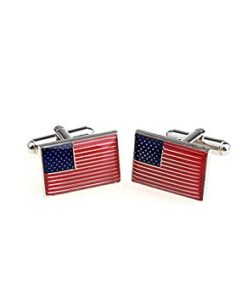 MRCUFF American Flag USA America Pair Cufflinks in a Presentation Gift Box & Polishing Cloth 7 31z7gxx7mVL