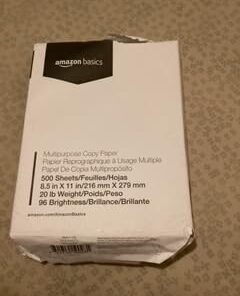 Amazon Basics Multipurpose Copy Printer Paper, 20 Pound, White, 96 Brightness, 8.5 x 11 Inch, 1 Ream , 500 Sheets Total 1 Ream | 500 Sheets 38 31zRM4ZhhL