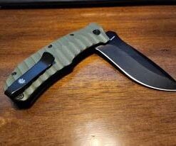 Off-Grid Knives - Rapid Fire Ranger, Camping & Hunting Knife, Cryo D2 Blade Steel with Olive Drab G10 Scales, Deep Clip, Left or Right Carry, Survival, Hiking, Fishing, Boating, Bushcraft OD Green 31 31zUFlH3sL