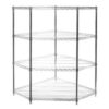 Shelving Inc. Pentagon Corner Wire Shelving with 4 Tier Shelves - 72" h, Weight Capacity 800lbs Per Shelf 72"h 3 31zbkdeff3L