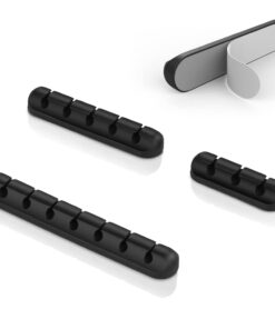 Alternative view of Cable Clips, 3 Packs Cord Management Organizer, Silicone Adhesive Hooks, Wire Cord Holder for Power Cords and Charging Accessory Cables, Mouse Cable, PC, Office and Home (7, 5 and 3 Slots)