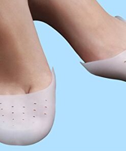 GEOOT 1Pair Silicone Gel Toe Caps Soft Ballet Pointe Dance Athlete Shoe Pads for Girls Women White 5 41 EBlJp2UL