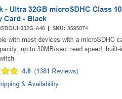 SanDisk Ultra 32GB microSDHC UHS-I Card with Adapter, Silver, Standard Packaging (SDSQUNC-032G-GN6MA) 28 41 GtGGQXIL