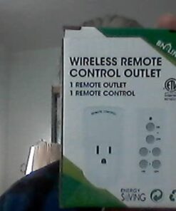 BN-LINK Wireless Remote Control Electrical Outlet Switch for Lights, Fans, Christmas Lights, Small Appliance, Long Range White 10A/1200W, 1 Remote + 1 Outlet 1 Remote 1 Outlet 24 41 GuQWMseL