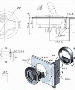 ADrivWell 2Pcs Black Plastic Slam Latch Flush Door Pull Latch for Boat Deck Hatch Flush Door Pull Latch 13 41 NbFrd 2L