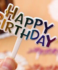Alternative view of Colourful Happy Birthday Cupcake Picks Cake Toppers,Pack of 50