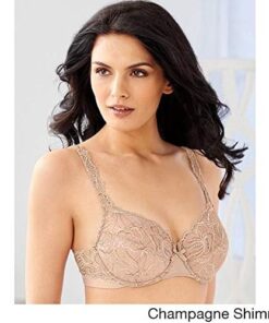 Bali Lace Desire Underwire Bra, Full-Coverage Lace Bra with Underwire Cups, Plunging Underwire Bra for Everyday Comfort 34B White 11 41 brjuxA L 2