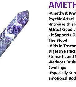 Alternative view of Jet Amethyst Crystal Towers Natural Healing Crystal Point Obelisk for Reiki Healing and Crystal Grid Approx 3 inch