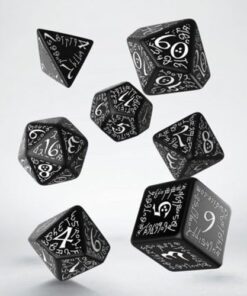Alternative view of Elven Dice set Black/white (7) Board Game