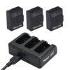 Newmowa 1300mAh Replacement AHDBT-302 Battery (3-Pack) and Rapid 3-Channel Charger for GoPro Hero 3, GoPro Hero 3+, AHDBT-301, AHDBT-302 (AHDBT-302 Battery(3 Pack) and Charger Kit) 66 410pWOHI8bL