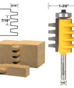 Alternative view of YONICO Finger Joint Router Bits 1-1/4-Inch 1/4-Inch Shank 15131q 1-1/4" Cut Height-1/4" Shank