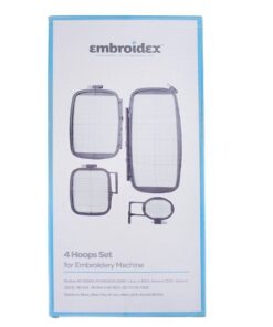 Set of 4 Hoops for Brother PE 700, 700II, 750, 770, 780D, Innovis 1000, Innovis 1200, Innovis 1250D, PC-6500, PC-8200, PC-8500, PC-8500D, Babylock Ellure, Ellure Plus Emore Ellure ESL and Esante ESE2 Simplicity sb7900e 9 4110a6mazsL