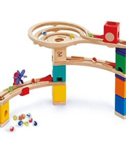 Hape Quadrilla Race to the Finish Marble Run Blocks, Multicolor , 13.8 x 3.1 x 14.2 inches 14 411b8RDtcL