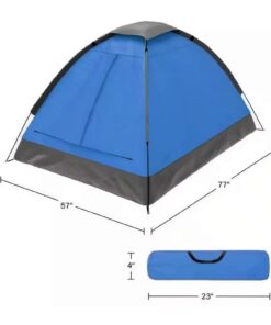 2-Person Camping Tent – Includes Rain Fly and Carrying Bag – Lightweight Outdoor Tent for Backpacking, Hiking, or Beach by Wakeman Outdoors Dome Blue 34 411cRLvu89L