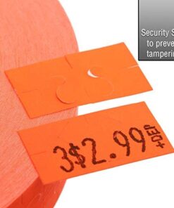 Fluorescent Red Pricing Labels for Monarch 1131 Price Gun - 1 Sleeve, 8 Rolls, 20,000 Price Marking Labels - with Ink Roll Included Fluorescent Red 13 411l4C5I5GL