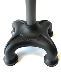 Ez2care Adjustable Folding Quad Cane for Right or Left Hand Use, Lightweight, Self Standing Small Base Walking Stick for Travel and Storage, Four Prongs Collapsible Cane, Metallic Grey 16 411slRGgHnL