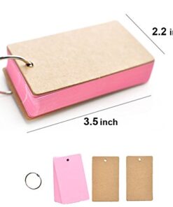 Blank Flash Cards Index Cards Note Cards with Binder Ring, Assorted Colors, 3.5 x 2.2 Inches,10 Packs, 50 Sheets/Pack 10 4127JUN6w4L