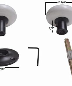 A29 Porcelain Rim Lock Knob Set, White Color, Black Powder Coat Stem 16 412LrzhtjCL