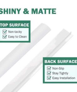 Kitchen Silicone Stove Counter Gap Cover - Flexible Easy Clean Heat Resistant Wide & Long Gap Cap Fillers, Seals Spills Between Appliances, Furniture, Stovetop, Oven, Washer & Dryer, Set of 2 (White) 21'', White 27 412NsI38wFL