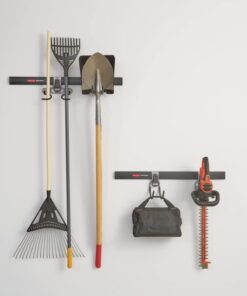 Rubbermaid FastTrack Garage Storage System Tool Hanging Kit, Garage Organization, Wall Mount Holder for Garden Lawn Tools 2 Rails, 4 Hooks 35 412TDJJ ZiL