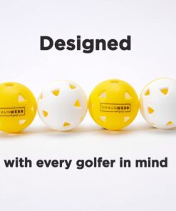 Practice Golf Balls (16-Pack) Limited-Flight Foam Golf Balls to Improve Your Swing - Dent Resistant Yellow Golf Balls Practice - Perfect for Indoors, Basement & Backyard. Perfect for Men and Kids. Ethylene Vinyl Acetate (EVA) 9 412VNk01Z L