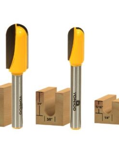 YONICO Round Nose Core Box Router Bit Set 3 Bit 1/4-Inch Shank 14360q Long Reach Core Box Set - 1/4" Shank 6 412XngZC3UL